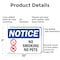 Signmission No Smoking No Pets OSHA Notice Sign, Aluminum, 10in W x 7in L, 2PK OS-2PACK-NS-A-710-L-14806 - alternate 5